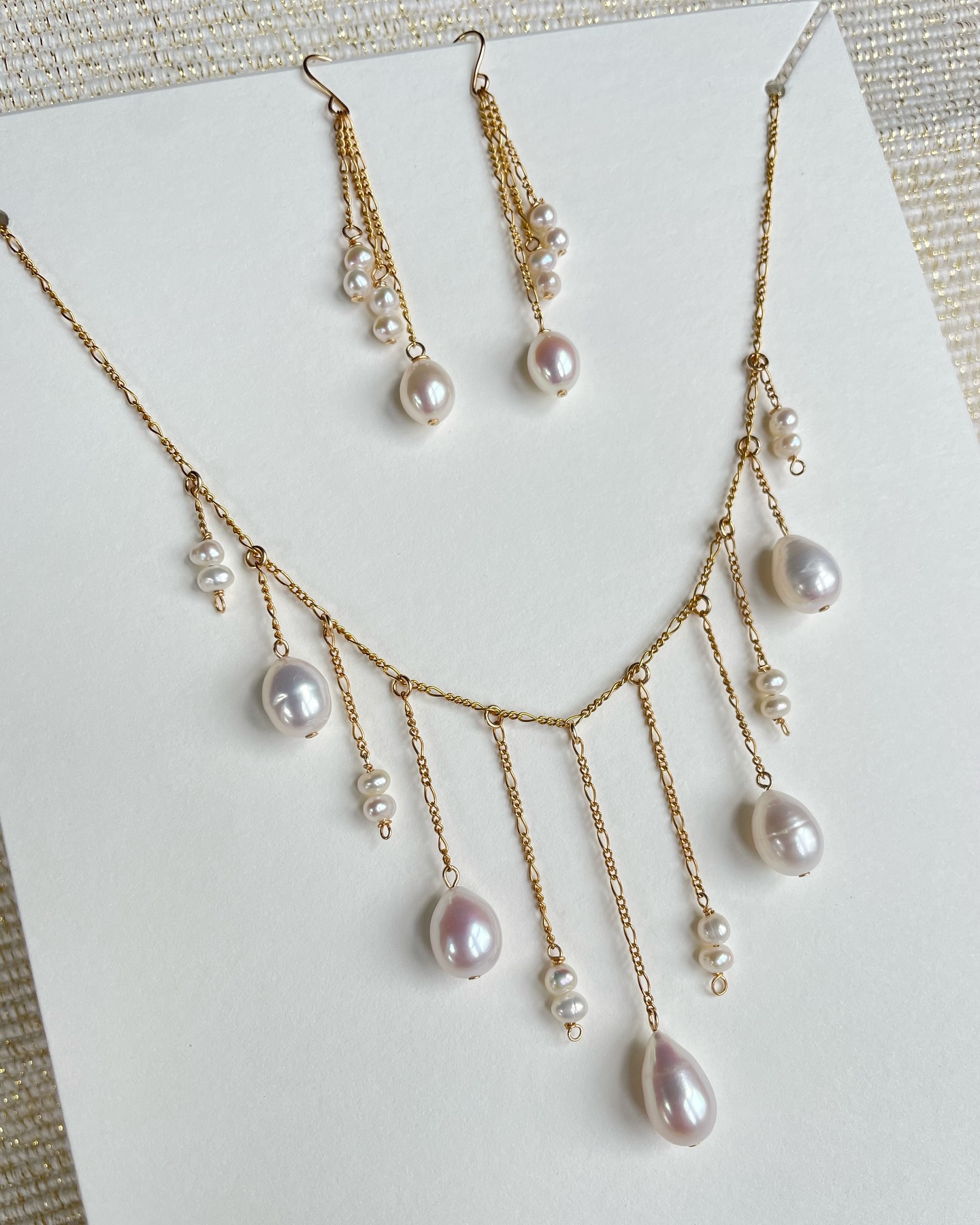 WEG Cascading Earrings and Necklace